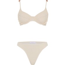 Aquella Bürümcük Balenli Bikini Takım - Krem 