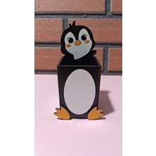 Penguen Figürlü Kalemlik ve Kumbara