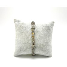 Sertifikalı Labrodorit Saçaklı Model Doğal Taş Makrome Bileklik Ayarlanabilir Ölçü