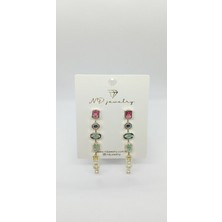 Marka Model Renkli Taşlı Küpe