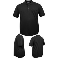 Maruf Shop Erkek Büyük Beden 115 - 175 Kilo Arası Uygun Bedenli Likralı Pike Polo Yaka Cepli Tişört