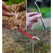 Kamp Dükkanı Kamp Çadır Kazığı Tente Gölgelik Şemsiye Sabitleme Kazıkları Alüminyum 18 cm 4 Adet