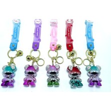 Büro Ev Ofis Hediyesi Için Taşlı Ayıcık Silikon Yapım Anahtarlık