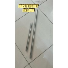 OKLAVA Hamur Açma Oklavası Alüminyum 49 cm  ve 74 cm Bronz Ikili Set