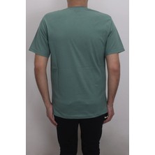 Santa Fistan Store Erkek Düz Spor Kesim Rahat Kalıp Bisiklet Yaka Basic Tişört