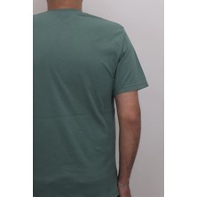 Santa Fistan Store Erkek Düz Spor Kesim Rahat Kalıp Bisiklet Yaka Basic Tişört