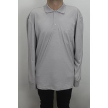 Santa Fistan Store Erkek Düz Klasik Kesim Rahat Kalıp Tek Cepli Polo Yaka Battal Tişört