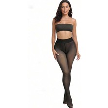 Termal Peluş Siyah Külotlu Çorap PKC-581