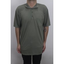 Santa Fistan Store Erkek Düz Klasik Kesim Rahat Kalıp Tek Cepli Polo Yaka Battal Tişört