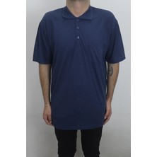 Santa Fistan Store Erkek Düz Klasik Kesim Rahat Kalıp Tek Cepli Polo Yaka Battal Tişört