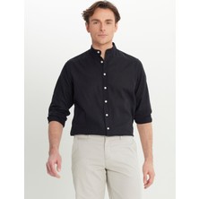 Altınyıldız Classics Comfort Fit Hakim Yaka Siyah Erkek Gömlek ACE020252167_SYH