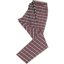 Pijalüx Erkek  Kareli Poplin Cepli Alt Pijama