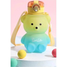 Teknotrust Sarı Smile Ayıcık Model Su Matarası Su Şişesi Suluk 800 ml Bpa Içermez Matara Suluk 0,80 L Plastik