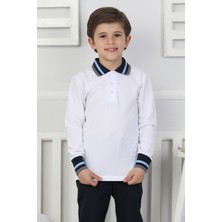 Crassi Erkek Çocuk Sweatshirt Beyaz Renkli Uzun Kollu Cepli Oversize Kesim