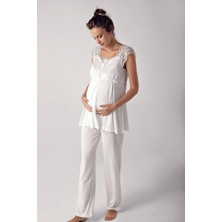 13200 Bayan Kısa Kol Lohusa Pijama Takımı