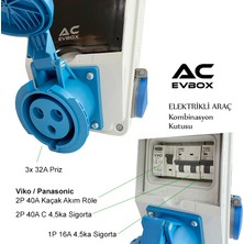 Monotek Kombinasyon Kutusu, Monofaze Altyapıya Uygun,tesla Blue Adaptör ve Tüm 7,4kw Mobil Cihazlar