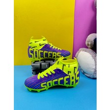  Erkek Çocuk Halısaha  Kranpon Çoraplı Çivili Futbol Spor Ayakkabısı F35KR
