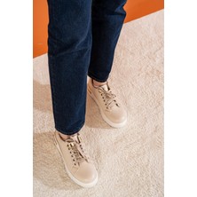 Mulini Yüksek Tabanlı Rahat Bej Sneaker