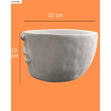Limited Edition, El Yapımı Yüz Formlu Dekoratif Heykel Objede Özel Üretim Kokulu Mum | Büyük Boy