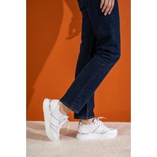 Mulini Beyaz Tabanlı Fileli Beyaz Rahat Kadın Sneaker