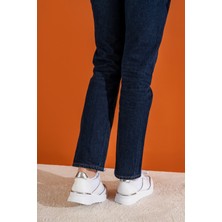 Mulini Beyaz Tabanlı Fileli Beyaz Rahat Kadın Sneaker