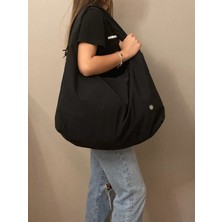 Omuz Çantası Oversize Hobo Siyah