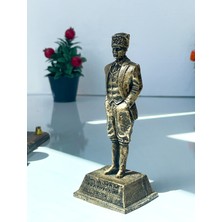 Mustafa Kemal Atatürk Askeri Heykeli | Masa Üstü Dekoratif Biblo | 1881-1938 Anı Figürü