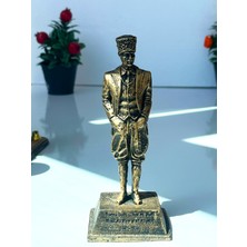 Mustafa Kemal Atatürk Askeri Heykeli | Masa Üstü Dekoratif Biblo | 1881-1938 Anı Figürü