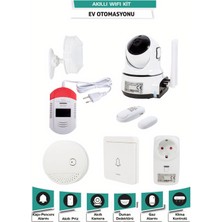 Wifi Akıllı Ev Otomasyon Seti -Kamera + Priz + Alarm + Dedektör + Uygulama Kontrollü Güvenlik Sistemi