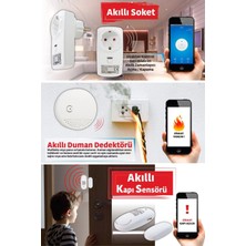 Wifi Akıllı Ev Otomasyon Seti -Kamera + Priz + Alarm + Dedektör + Uygulama Kontrollü Güvenlik Sistemi
