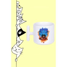 Uchiha Madara Anime Karakter Naruto Tasarım Baskılı Beyaz T Sap Kupa Bardak