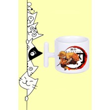 
zenitsu Agatsuma Karakter Anime Demon Slayer Tasarım Baskılı Beyaz T Sap Kupa Bardak