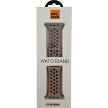 Nettech Apple Watch Seri 42/44 mm Uyumlu Silikon Kordon
