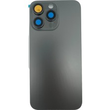 Teknonet Apple iPhone 15 Pro Max Uyumlu Kamera Camlı Batarya Kapağı + Magsafe Flex