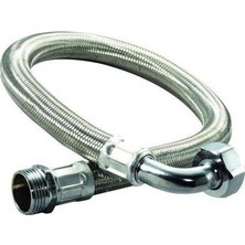 Üstüner 3/4-3/4 Paslanmaz Çelik Örgülü Dirsekli Flexıble Bağlantı 40 cm