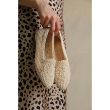 Sedef 259 Kadın Makrome Örgü Babet Bej