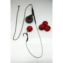 Sr Sazanrig 75 gr Kaplama Kurşunlu Hazır Boili Takımı (Yedek 3 Adet Boili)