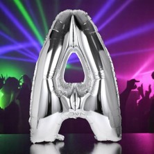 Yüksek Kalite 1 Metre Gümüş A Harf Balon Gümüş A Harfi Folyo Balon Helyum Gazına Uçan Balona Uygun