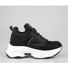 Guja 24K302 Dolgu Topuk Siyah Kadın Sneakers