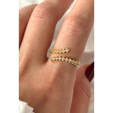 Yeni Sezon Su Yolu Tasarım Yarum Tur Zirkon Taşlı Kadın Yüzük