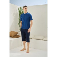 Kly Büyük Beden Erkek Kapri Pijama Takım 2204