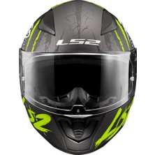 Ls2 Rapıd 2 Raven Mat Siyah-Gri-Neon Sarı Kask