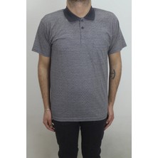 Santa Fistan Store Erkek Desenli Klasik Kesim Rahat Kalıp Tek Cepli Polo Yaka Tişört