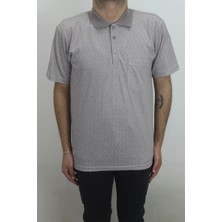 Santa Fistan Store Erkek Desenli Klasik Kesim Rahat Kalıp Tek Cepli Polo Yaka Tişört