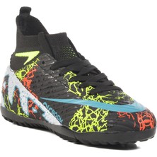 Siyah-F.sarı Poliüretan Unisex Halı Saha Ayakkabısı Air 600 G Halısaha