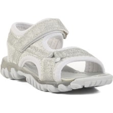 Gümüş Simli Ortopedik Kız Çocuk Sandalet 25T104 P