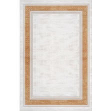 Luxess Valeria 1074 Gold Halı Kilim Kaymaz Taban Yıkanabilir Salon Mutfak Kesme Yolluk