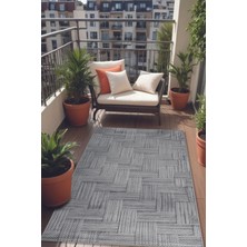 Decoser Hasır 8052 Gri Halı Kilim Kaymaz Taban Salon Mutfak Kesme Yolluk