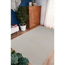 Enti Prag 9201 Krem Halı Yolluk Modern Salon Halısı Antre Hol