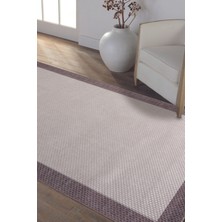 Decoser Hasır 8064 Krem Bej Halı Kilim Kaymaz Taban Salon Mutfak Kesme Yolluk